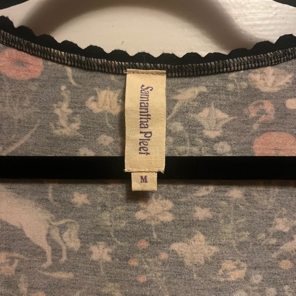 Samantha Pleet Illuminated Print 🦄 Floral Black Dress NWOT - Picture 4 of 5